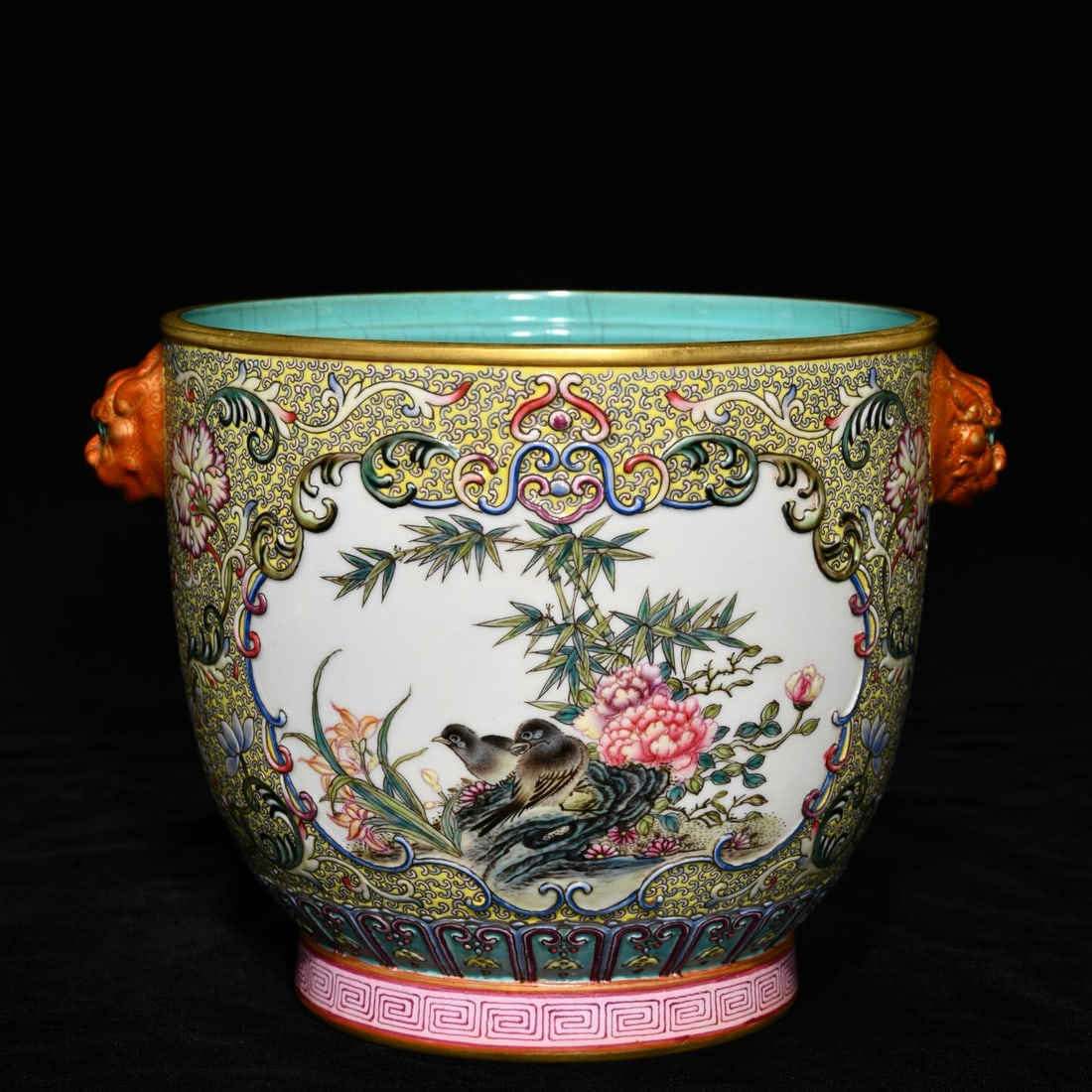 Porcelain Incense Burner Gilt Gold Famille Rose w Plum Flower & Magpie,Dragon Motifs,Qing Dynasty - 5