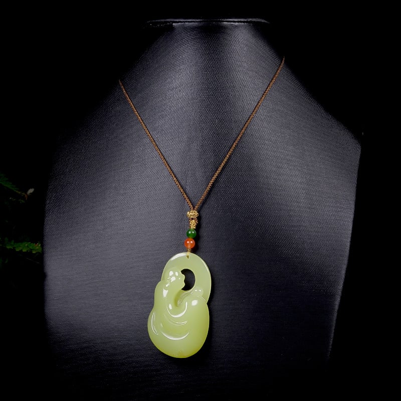 Hetian Jade Pendant - Buddha,Certificate - 8
