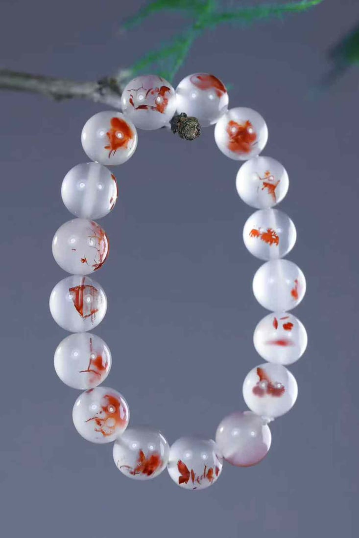 11.5mm Nanhong Agate Beads Bracelet - 2