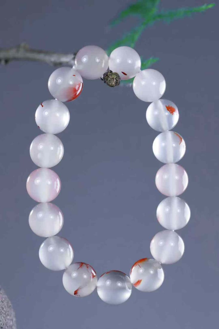 11.5mm Nanhong Agate Beads Bracelet - 5