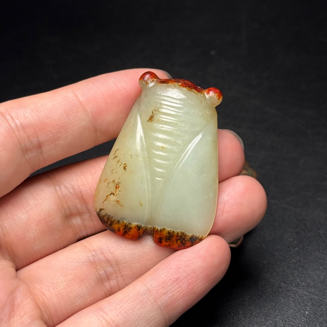 Hetian Jade Pendant - Cicada - 8