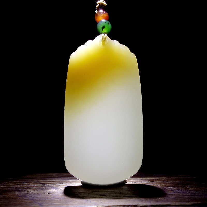 Hetian Jade Lucky Pendant with Certificate - 6