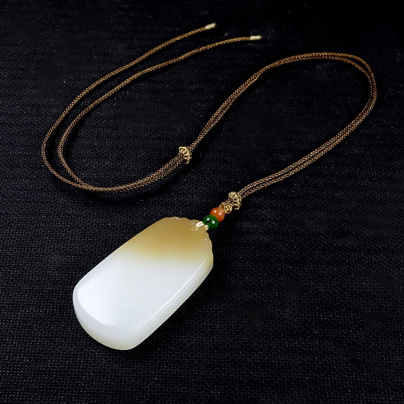 Hetian Jade Lucky Pendant with Certificate - 7
