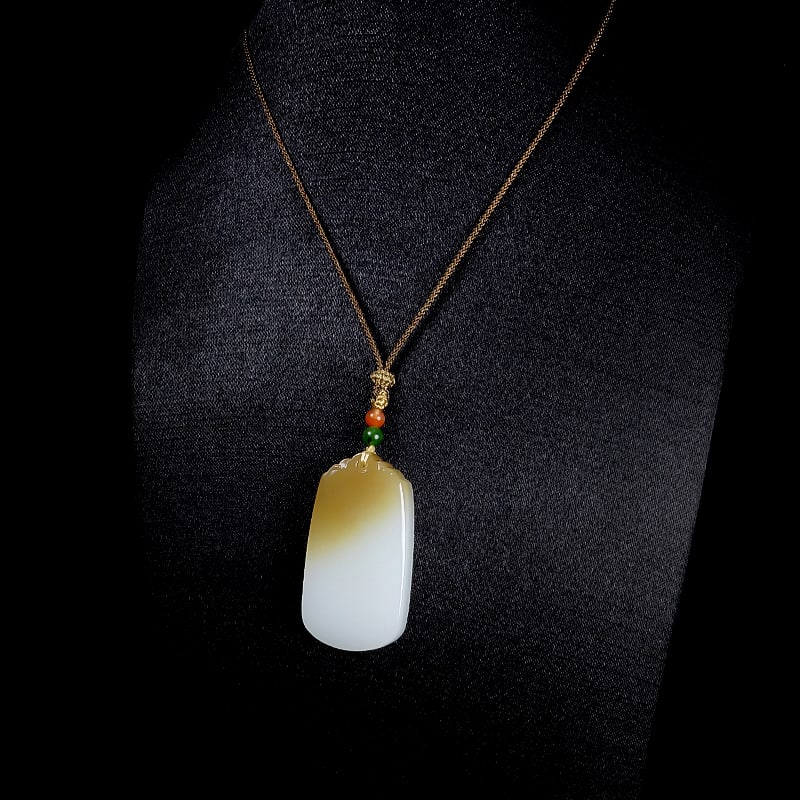 Hetian Jade Lucky Pendant with Certificate - 8