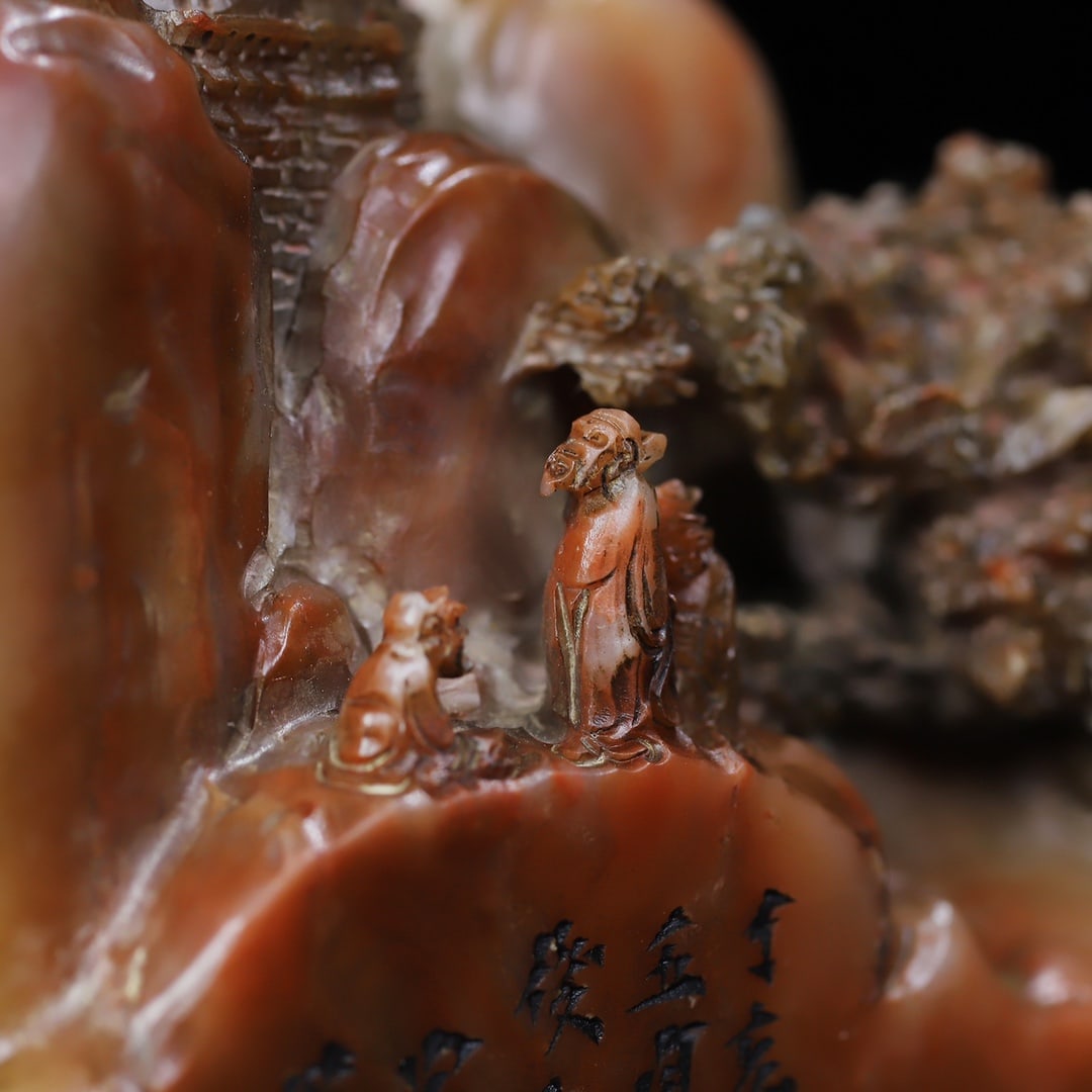 Shoushan Soapstone Hand-Carved Seal/Stamp Sages - 3