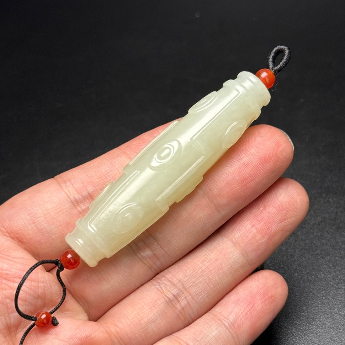 Hetian Jade Pendant,Nine Eye - 8