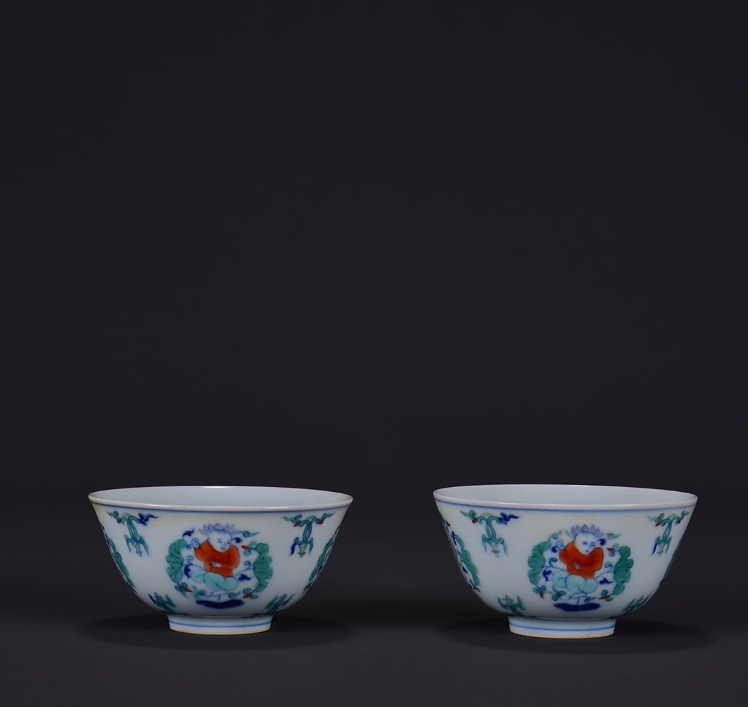 Porcelain Cups Chenghua Dou Cai Kid Design - 2