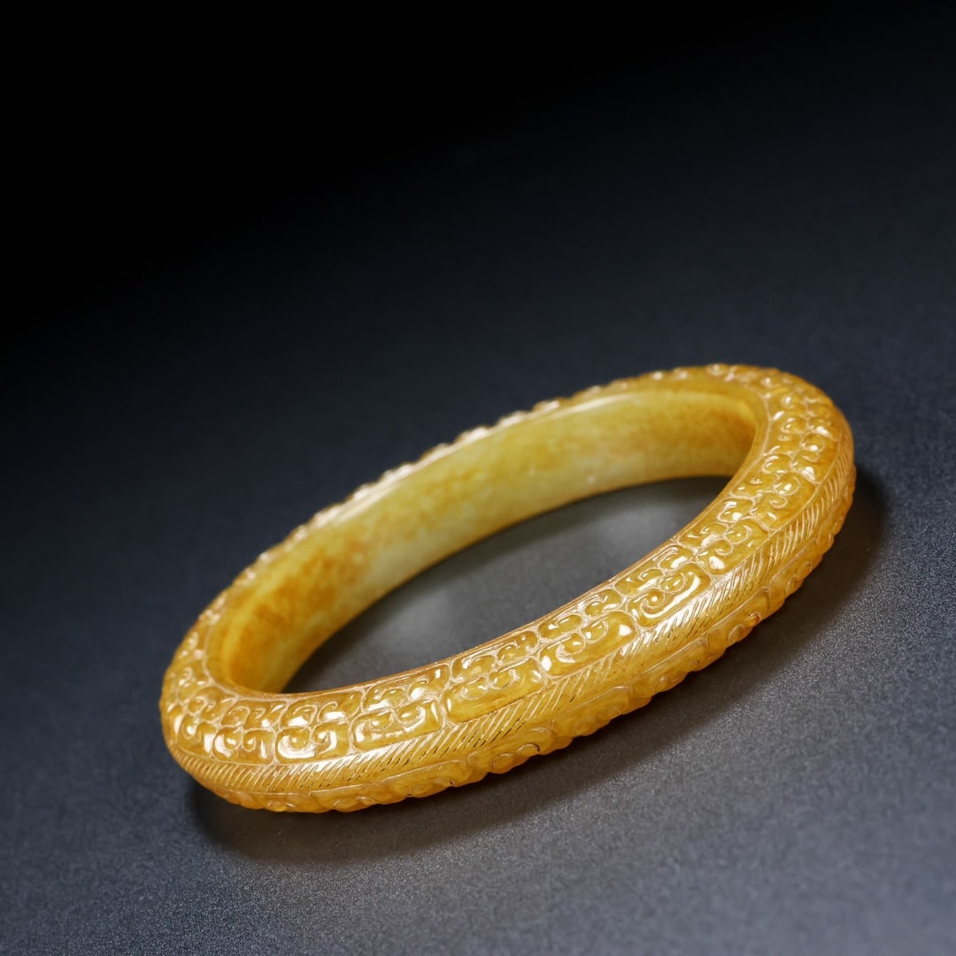 Inside Diameter 60mm Hetian Jade Bracelet - 3