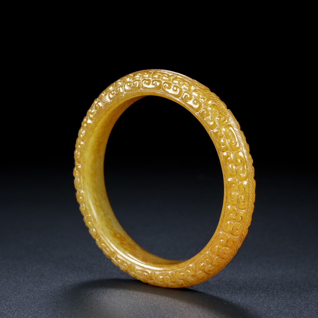 Inside Diameter 60mm Hetian Jade Bracelet - 5