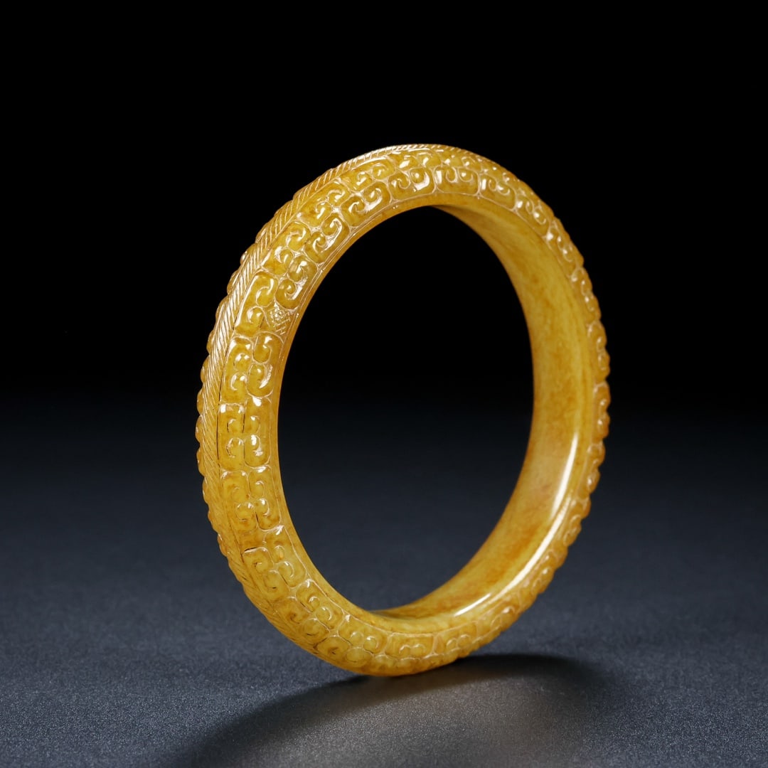 Inside Diameter 60mm Hetian Jade Bracelet - 7