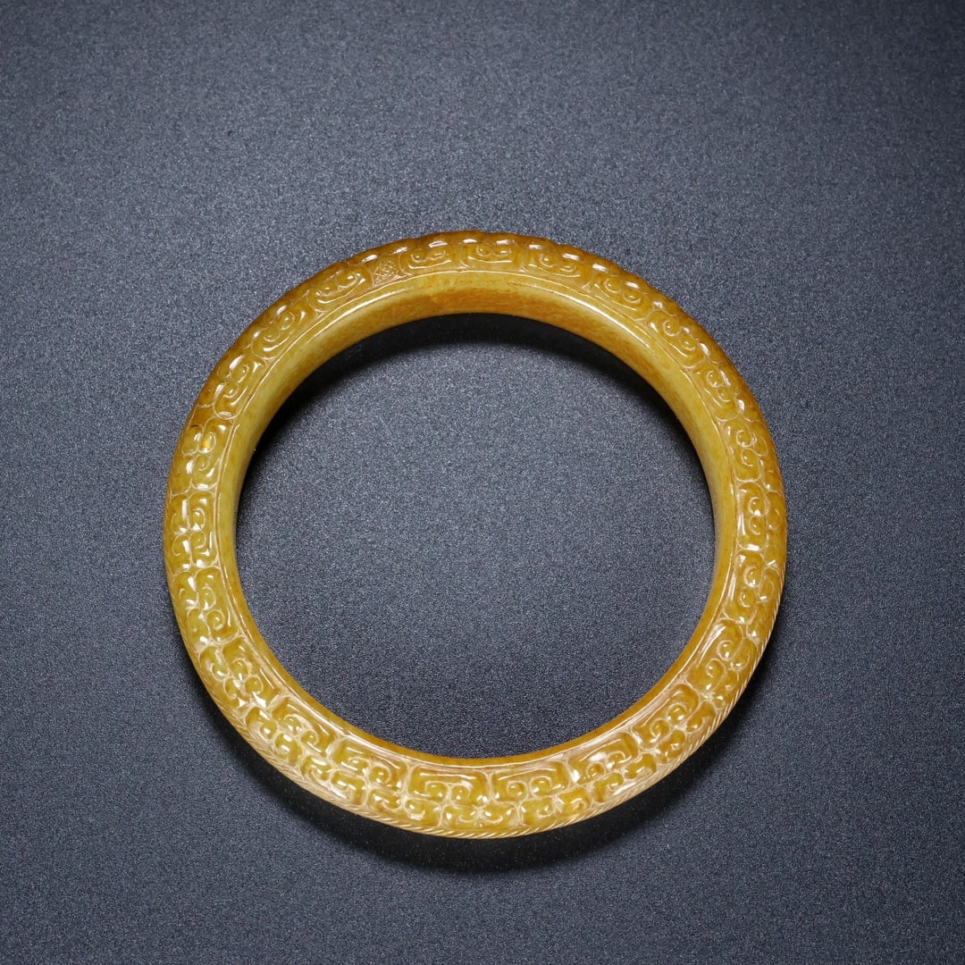 Inside Diameter 60mm Hetian Jade Bracelet - 9
