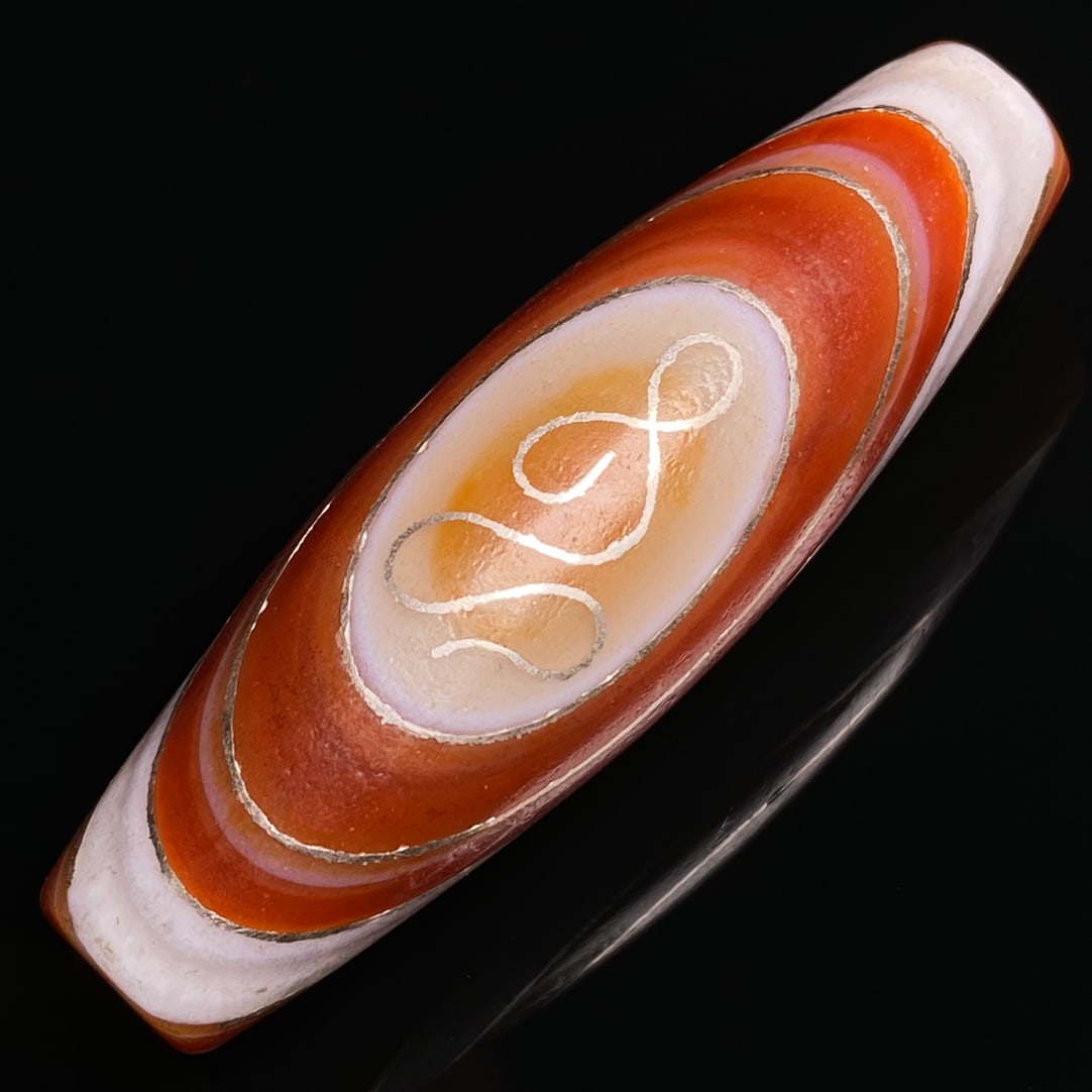 DZI Agate Inlay Silver Wires Pendant - 4