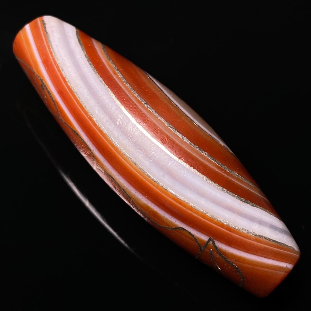 DZI Agate Inlay Silver Wires Pendant - 5