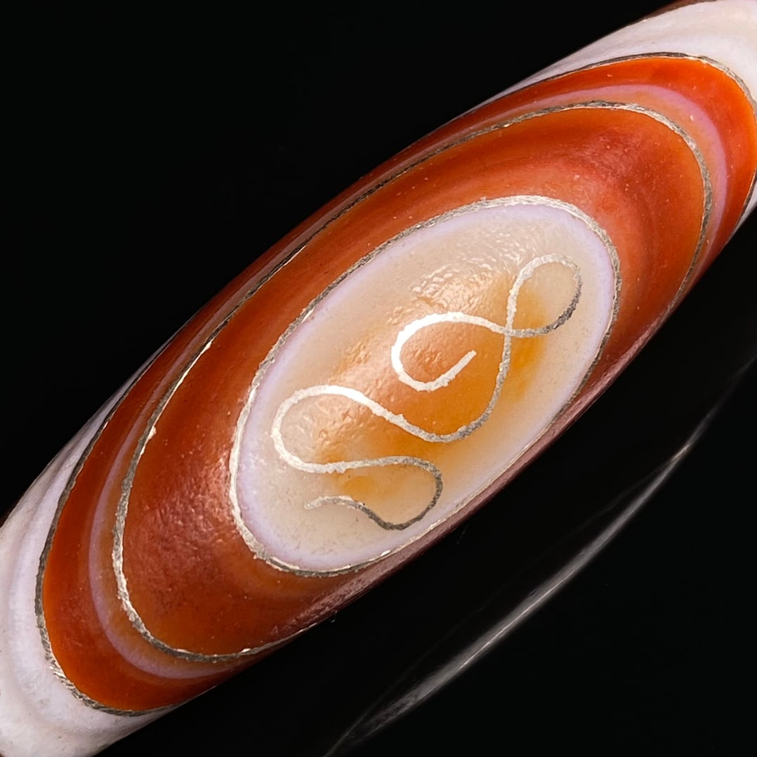 DZI Agate Inlay Silver Wires Pendant - 8