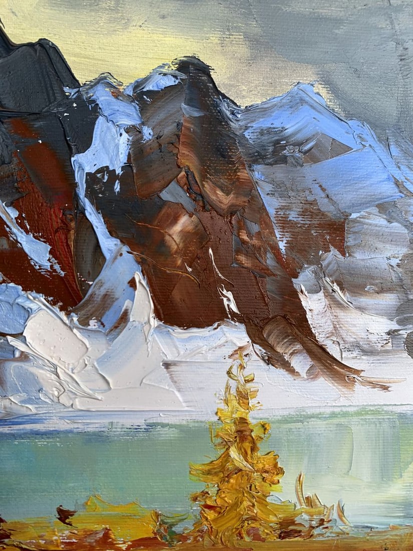 Oil painting Huge mountains Tatyana Derdey - 10