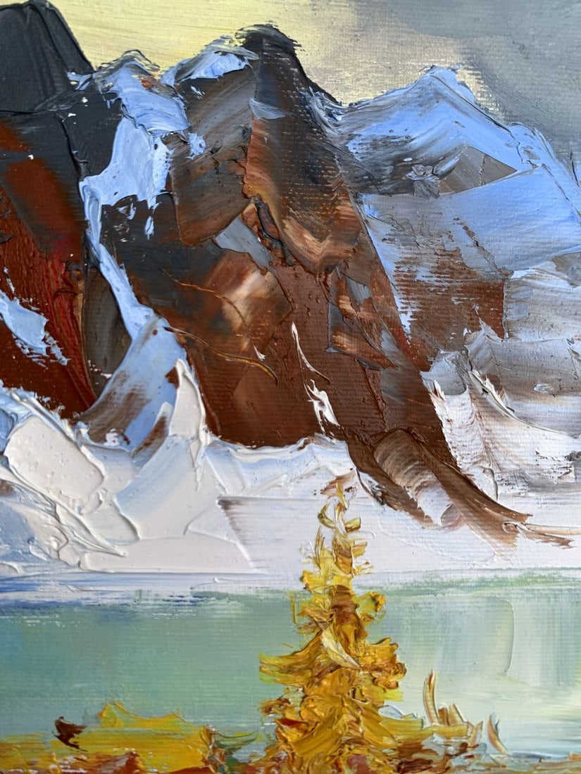 Oil painting Huge mountains Tatyana Derdey - 11