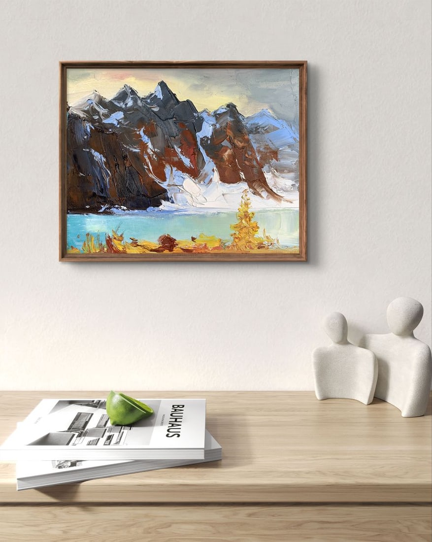 Oil painting Huge mountains Tatyana Derdey - 2