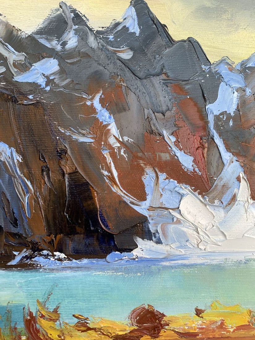 Oil painting Huge mountains Tatyana Derdey - 5