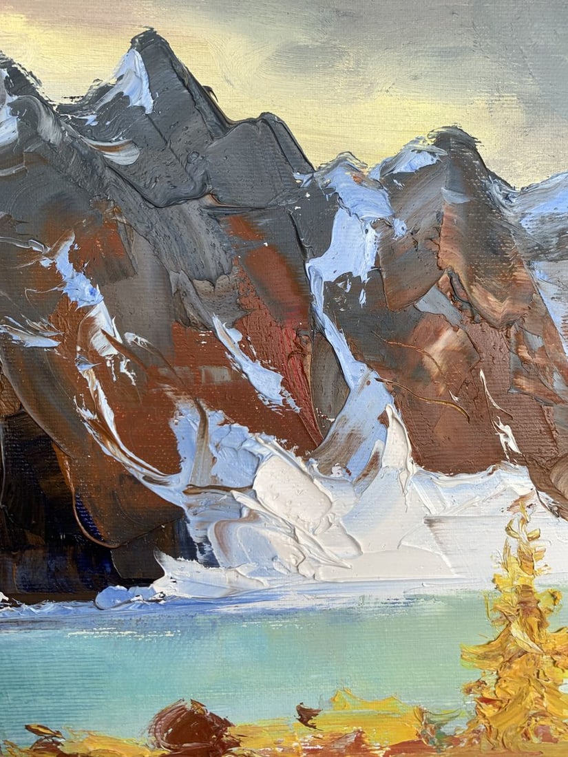Oil painting Huge mountains Tatyana Derdey - 6