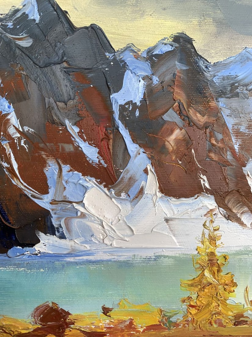 Oil painting Huge mountains Tatyana Derdey - 7