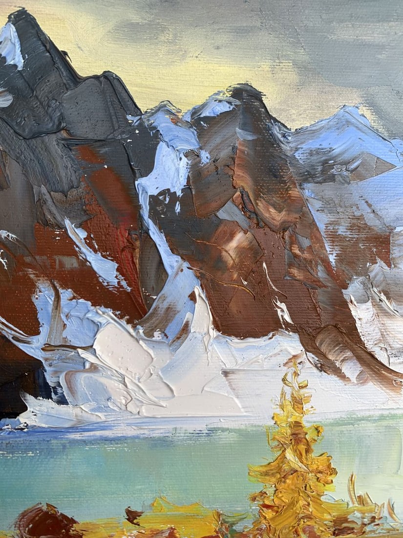 Oil painting Huge mountains Tatyana Derdey - 8