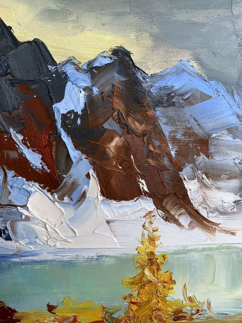 Oil painting Huge mountains Tatyana Derdey - 9