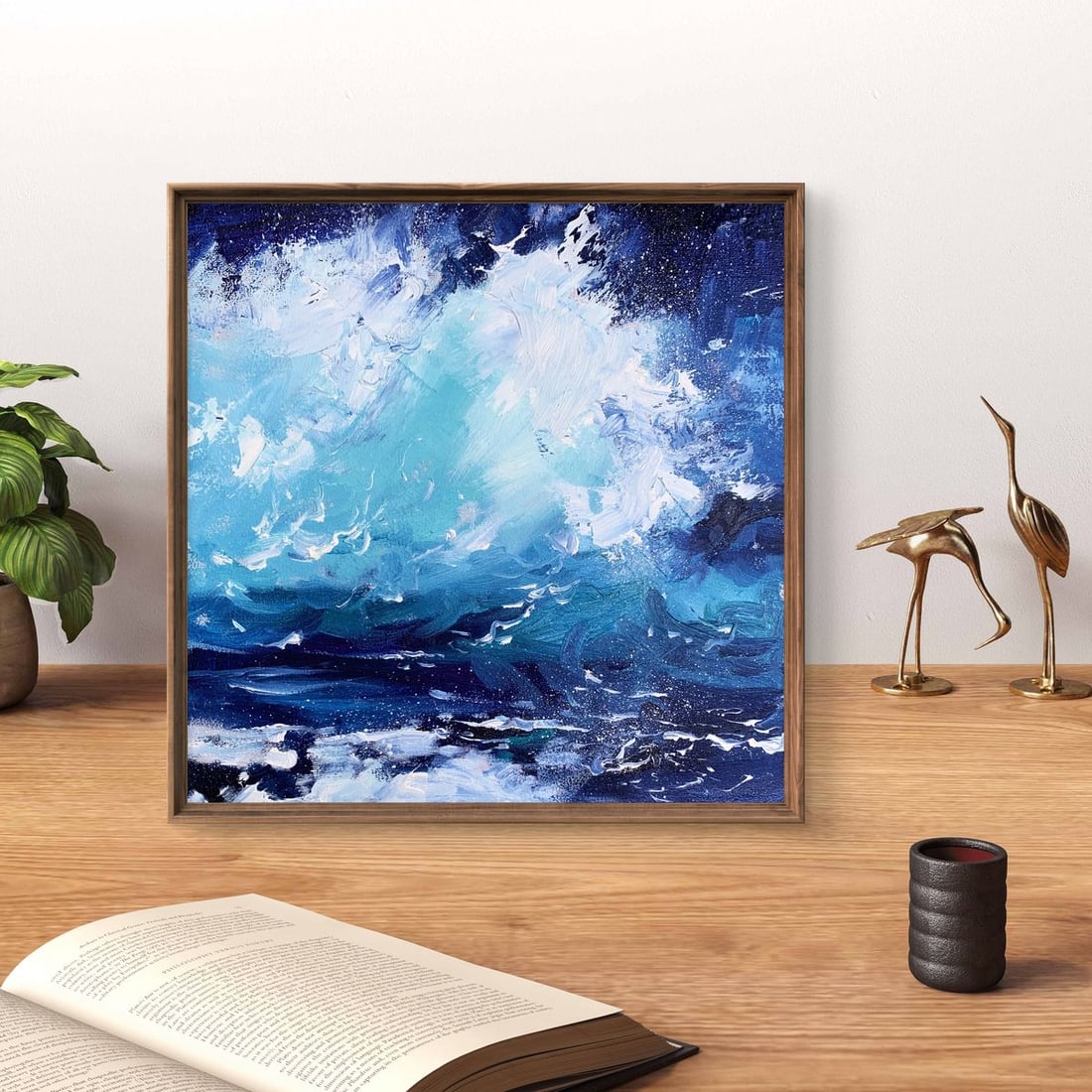 Oil painting Sea wavy breeze Tatyana Derdey - 2