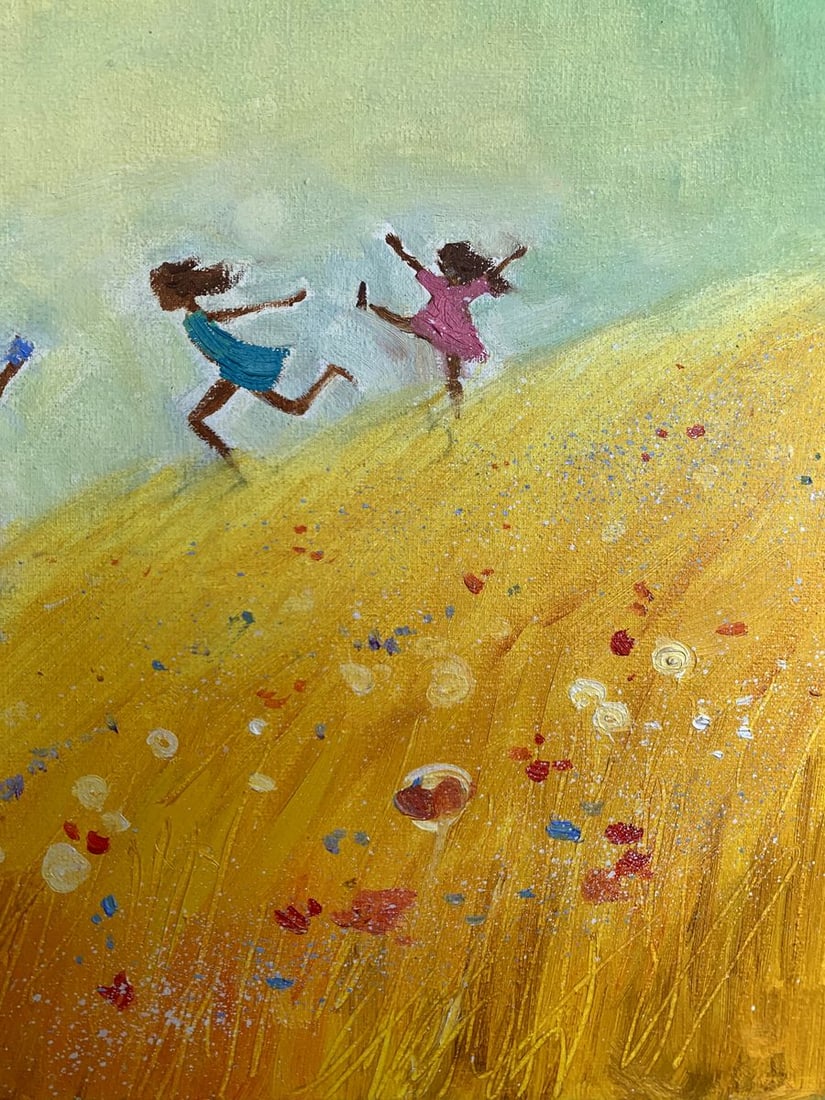 Oil painting Children's happiness Tatyana Derdey - 11