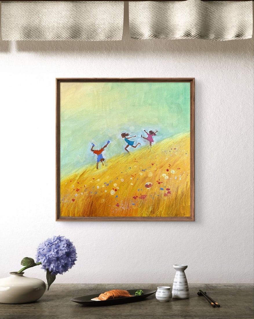 Oil painting Children's happiness Tatyana Derdey - 2