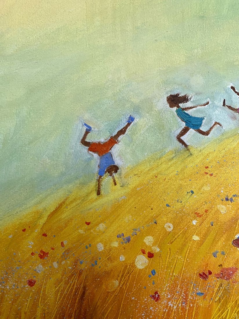 Oil painting Children's happiness Tatyana Derdey - 5