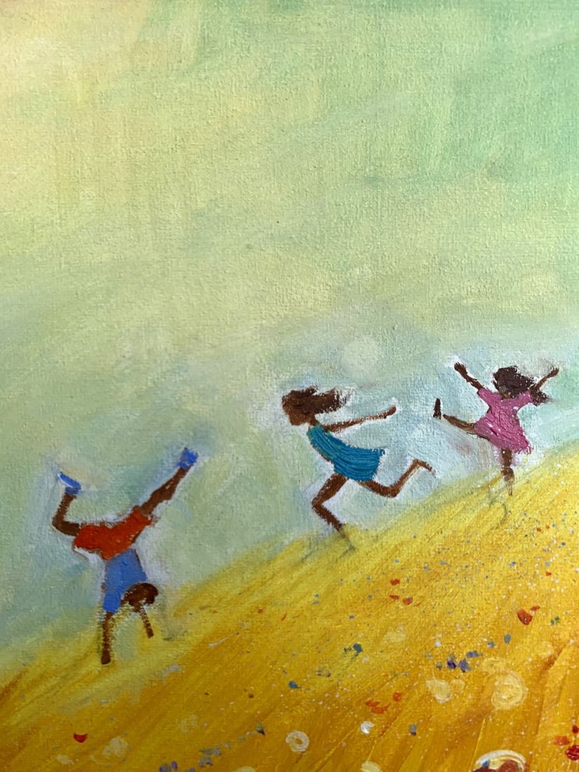 Oil painting Children's happiness Tatyana Derdey - 6