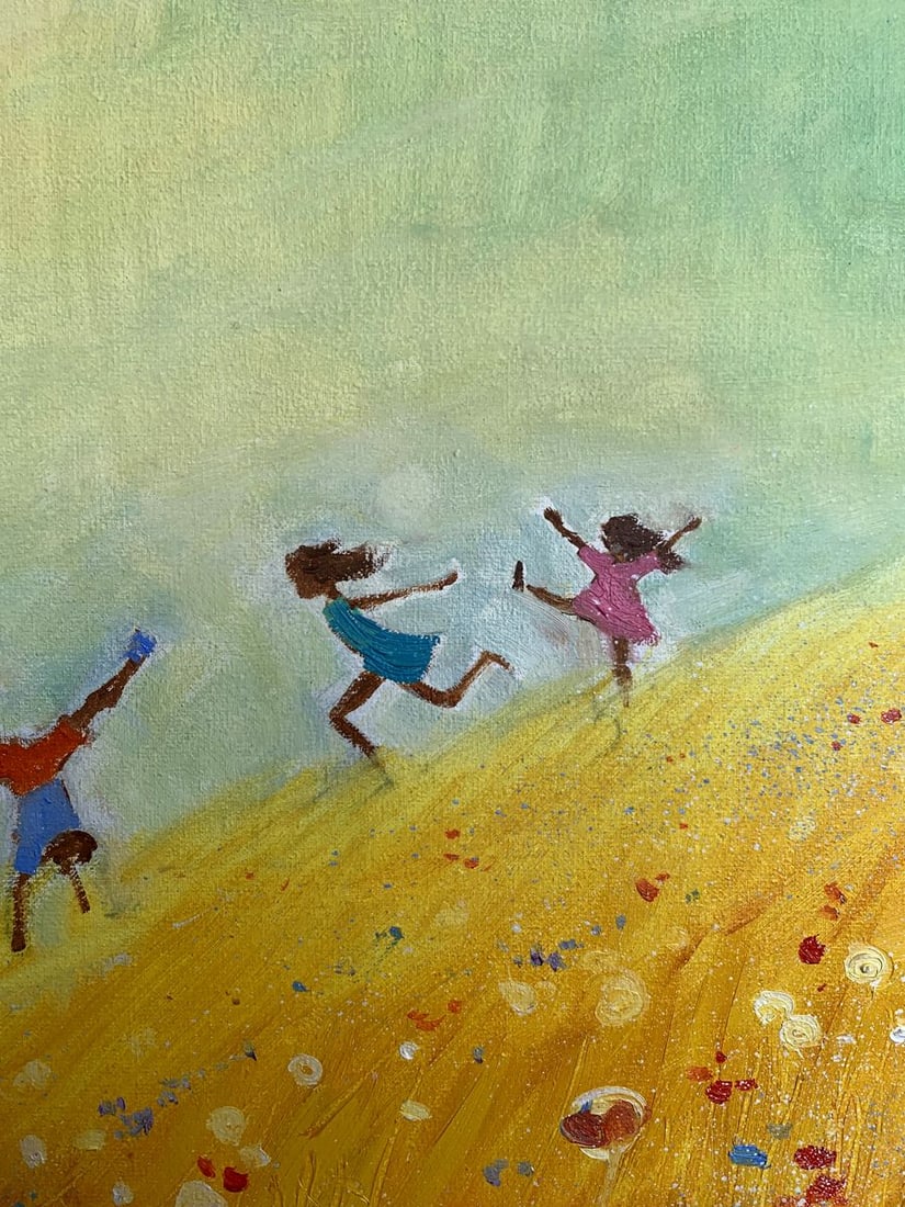 Oil painting Children's happiness Tatyana Derdey - 8