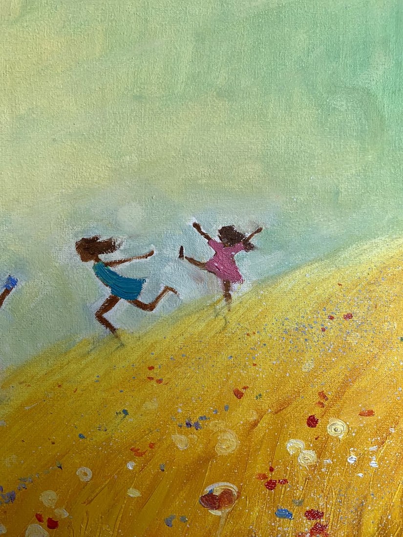 Oil painting Children's happiness Tatyana Derdey - 9