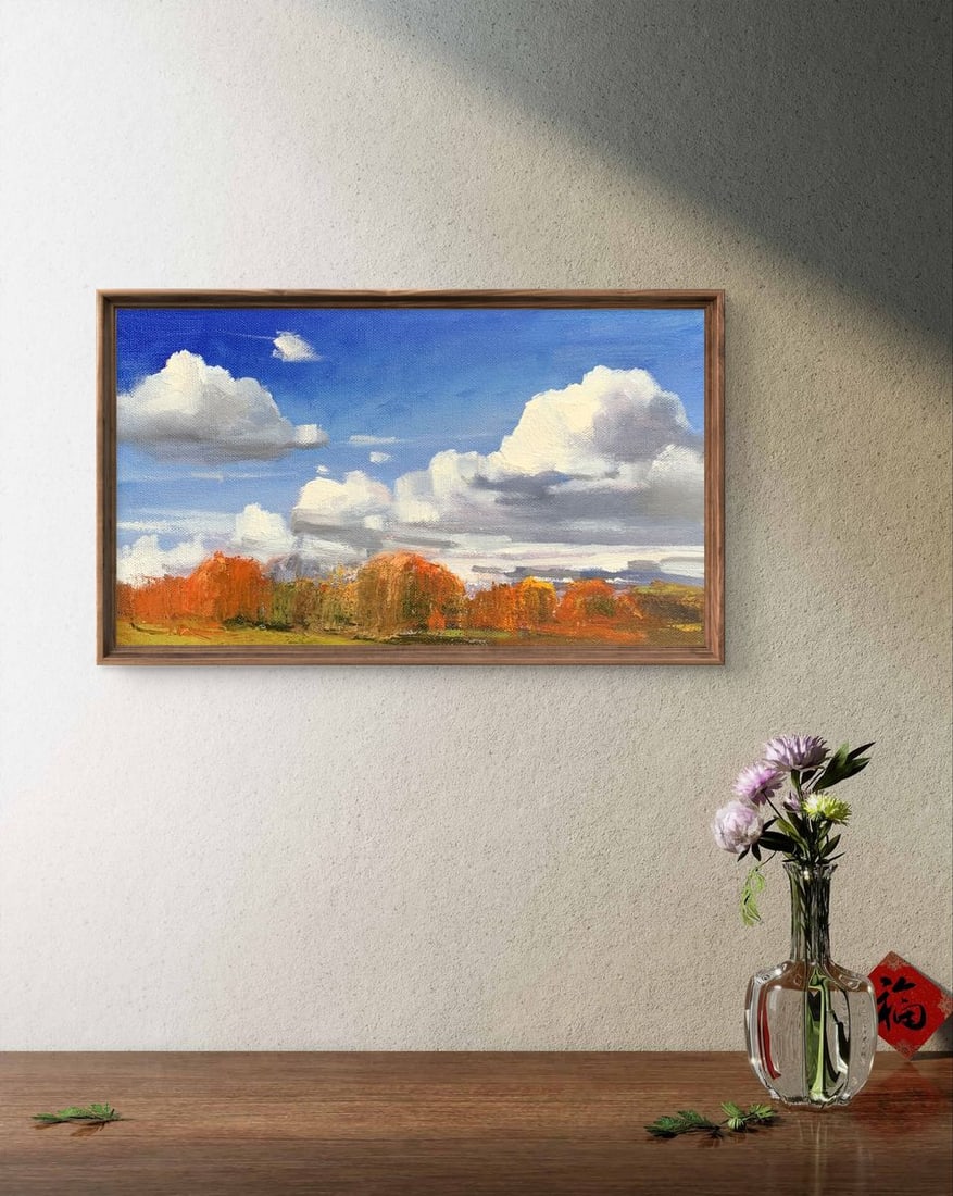 Oil painting Cloudy day Tatyana Derdey - 2