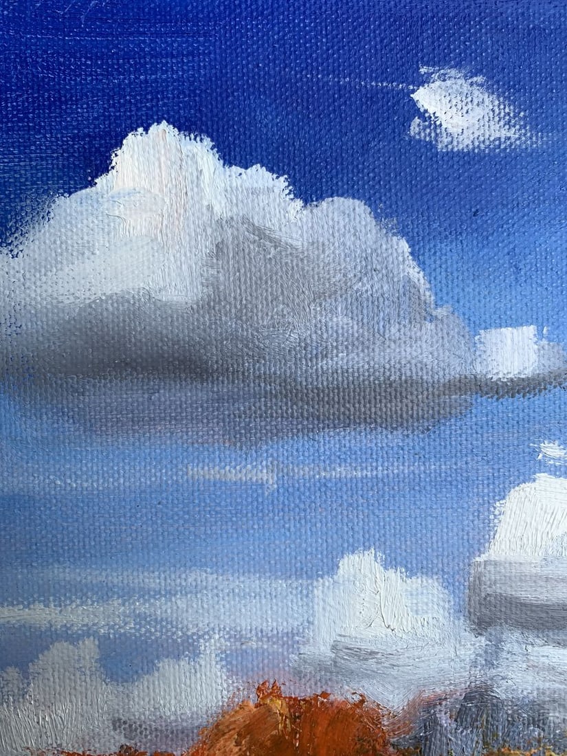 Oil painting Cloudy day Tatyana Derdey - 4