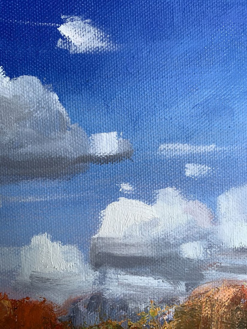 Oil painting Cloudy day Tatyana Derdey - 5