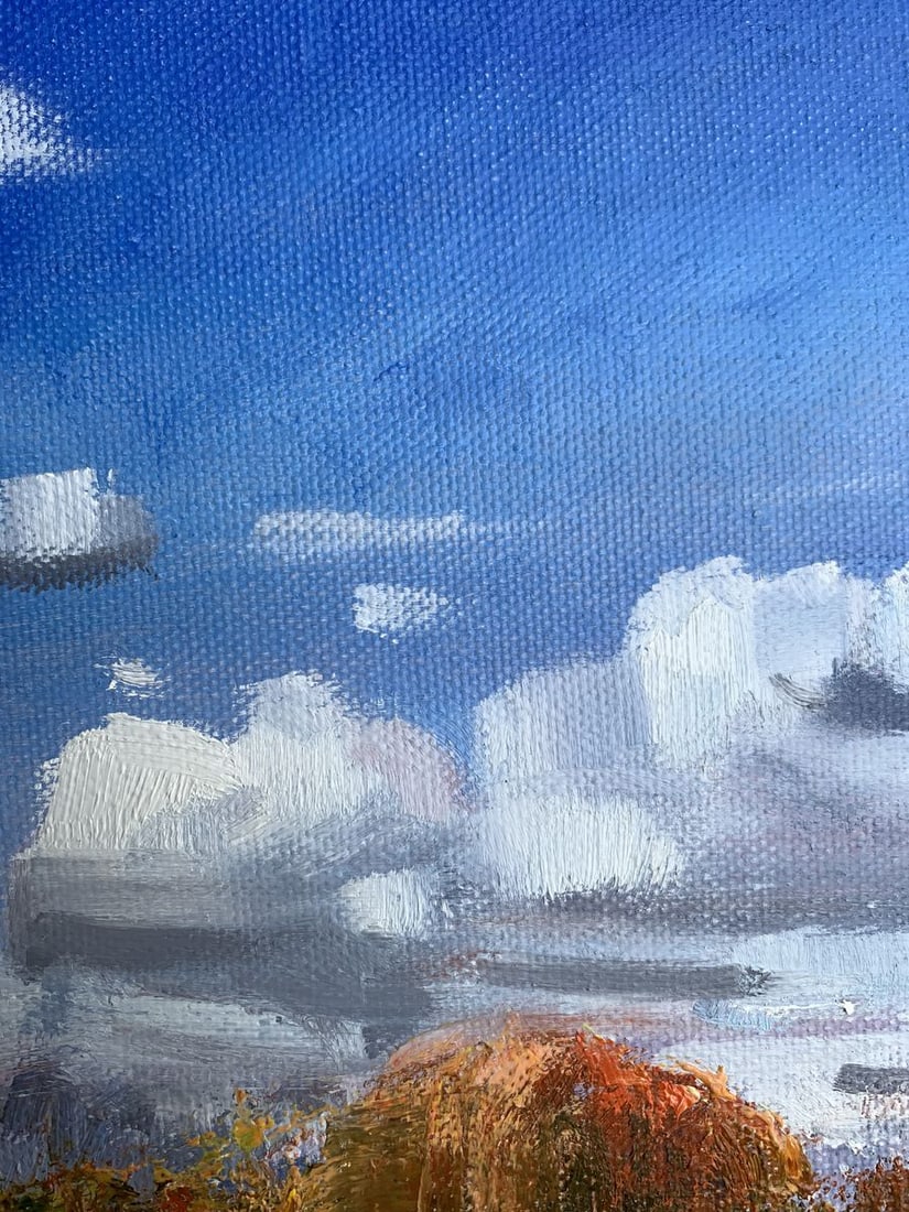 Oil painting Cloudy day Tatyana Derdey - 6