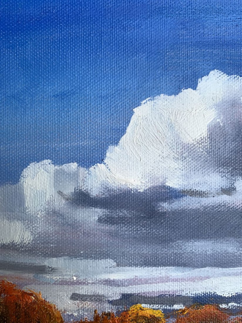 Oil painting Cloudy day Tatyana Derdey - 8
