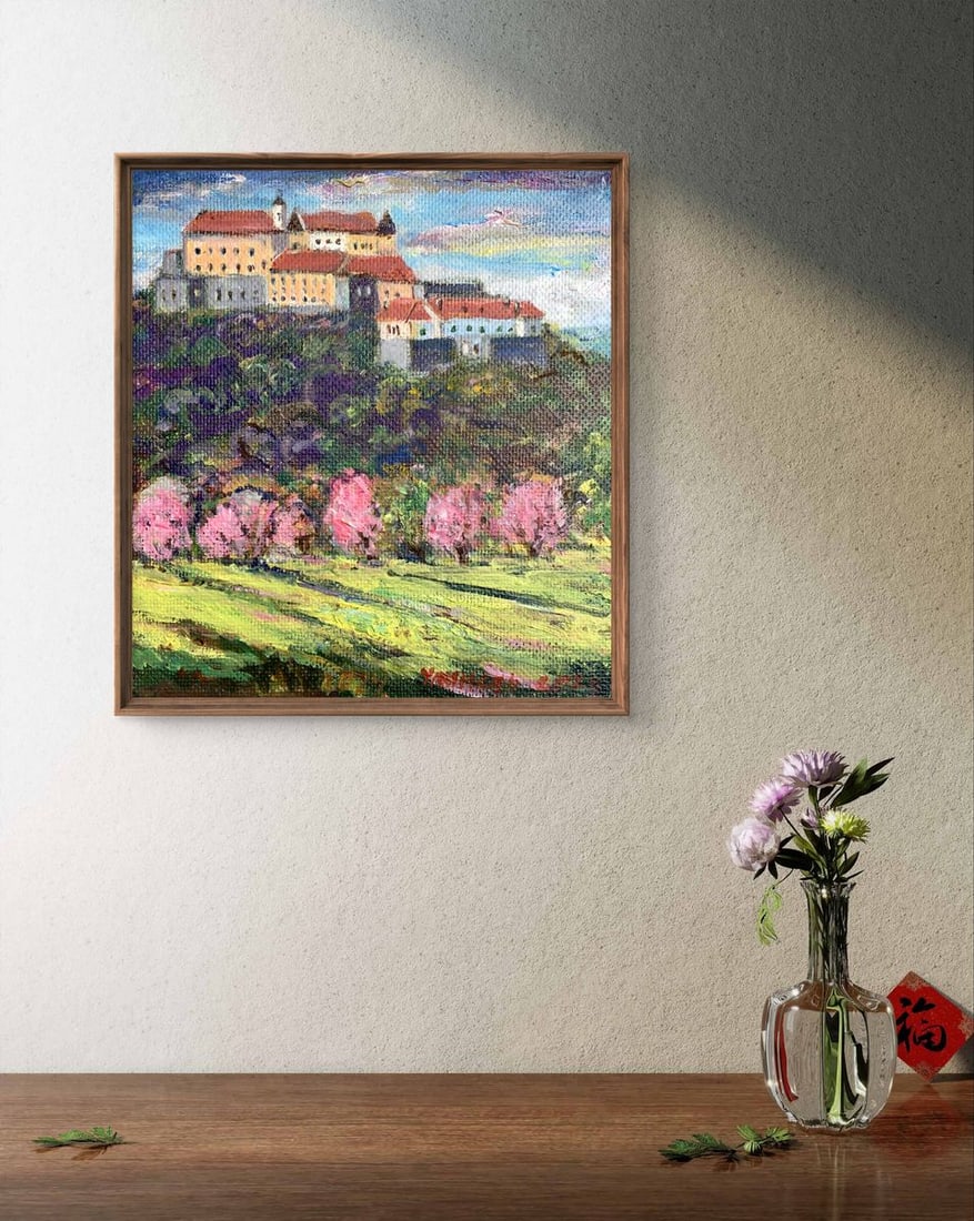 Oil painting Castle in the mountains Yu. Ulinets - 2