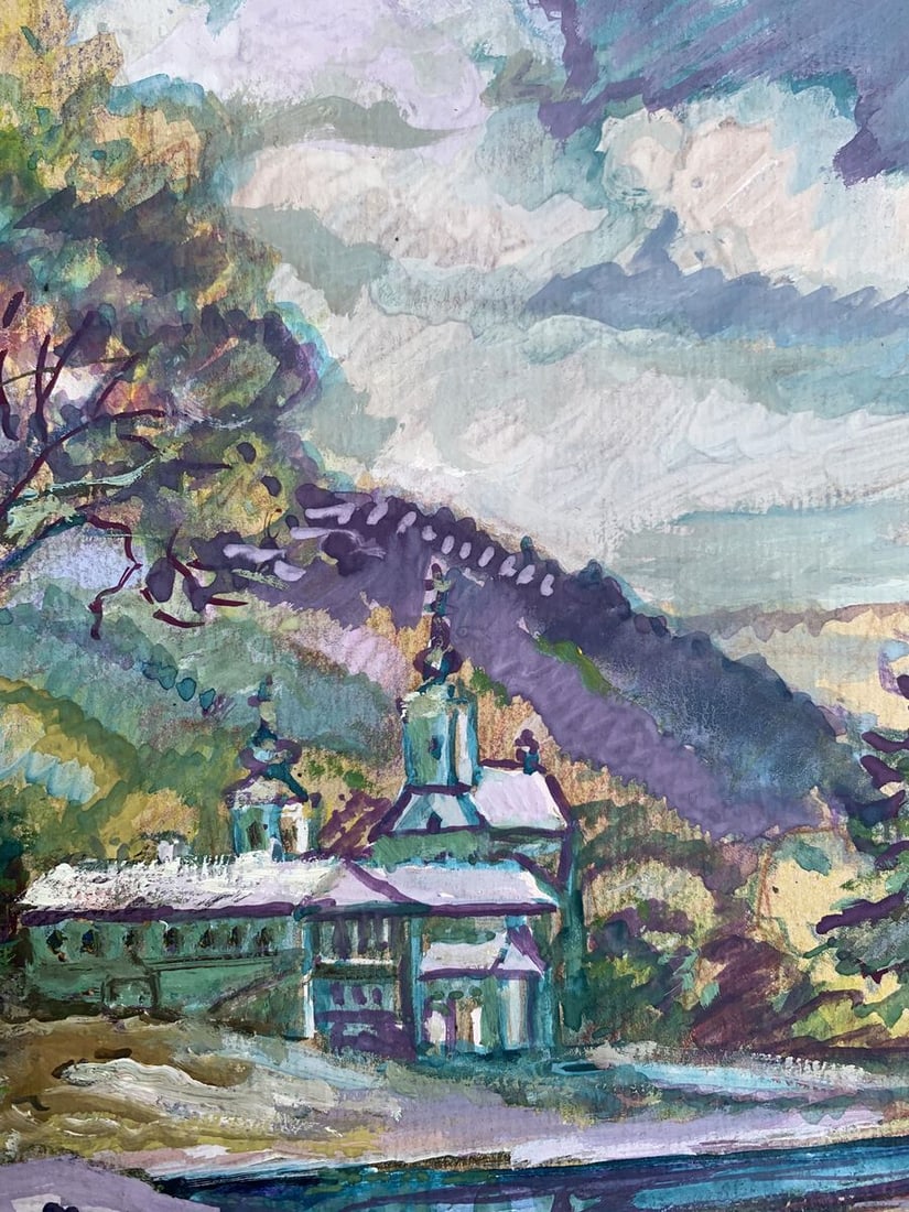 Oil painting Spring near the monastery Nikolay Leshchuk - 6