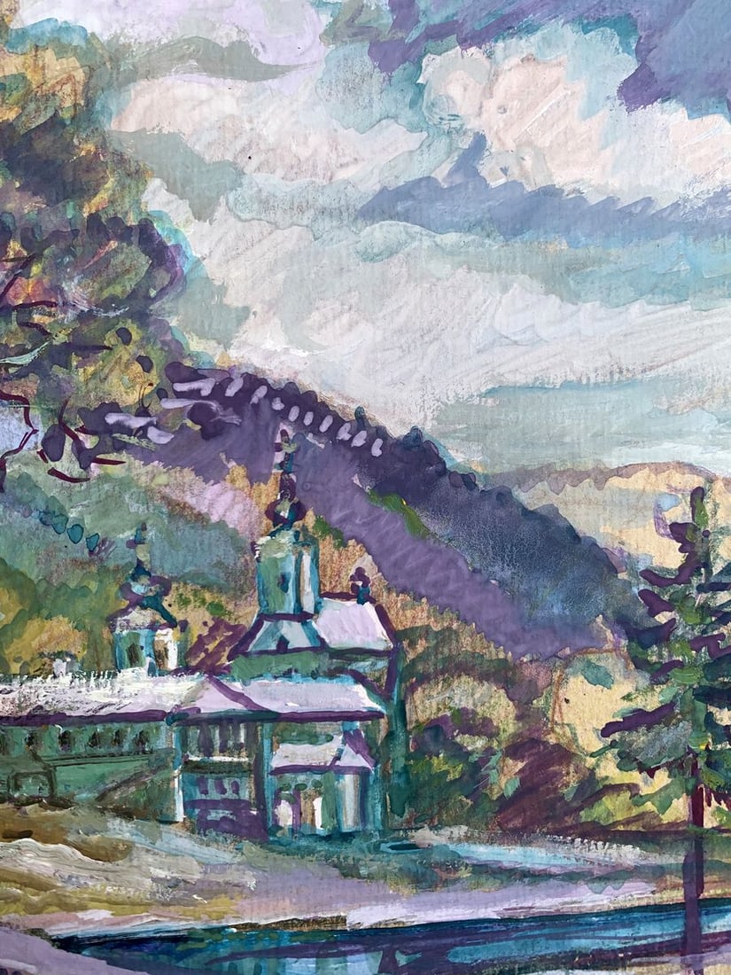 Oil painting Spring near the monastery Nikolay Leshchuk - 7