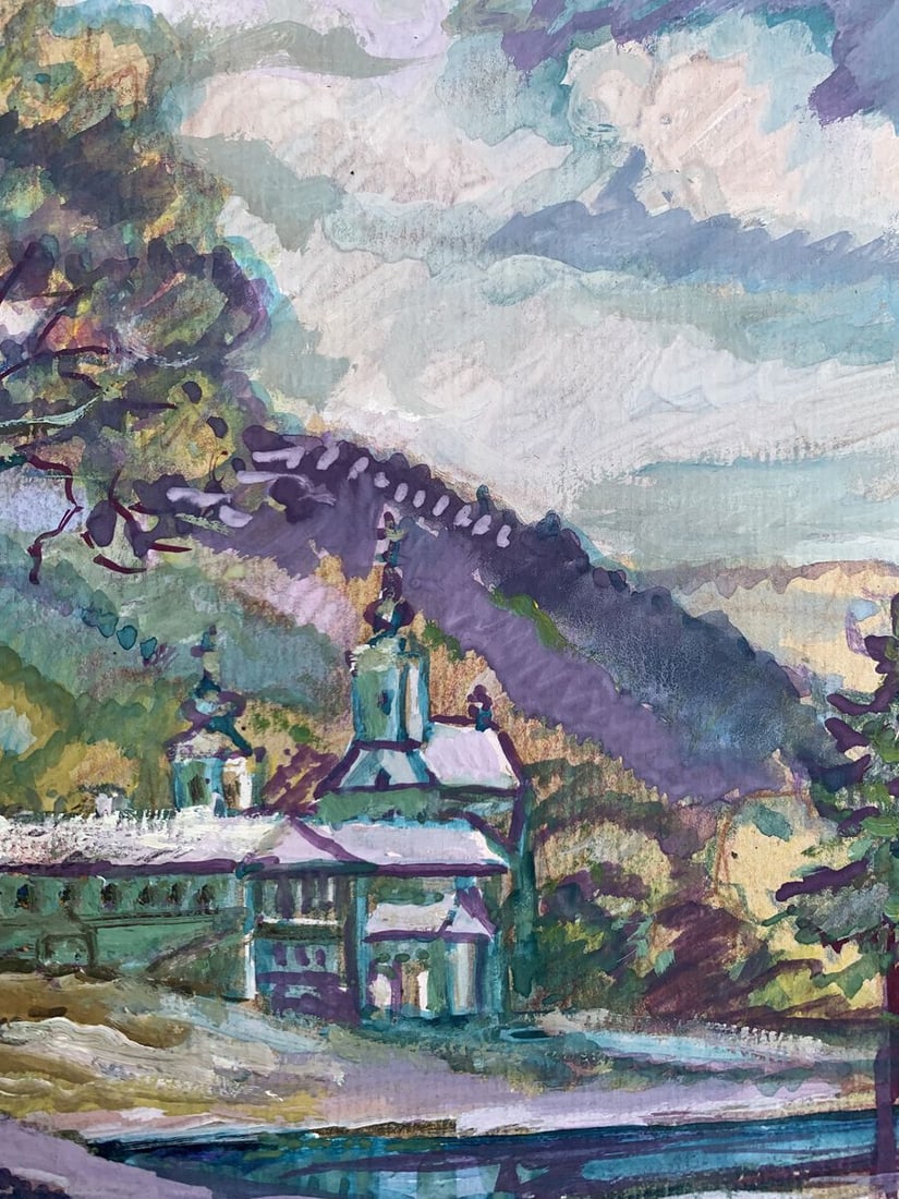 Oil painting Spring near the monastery Nikolay Leshchuk - 8