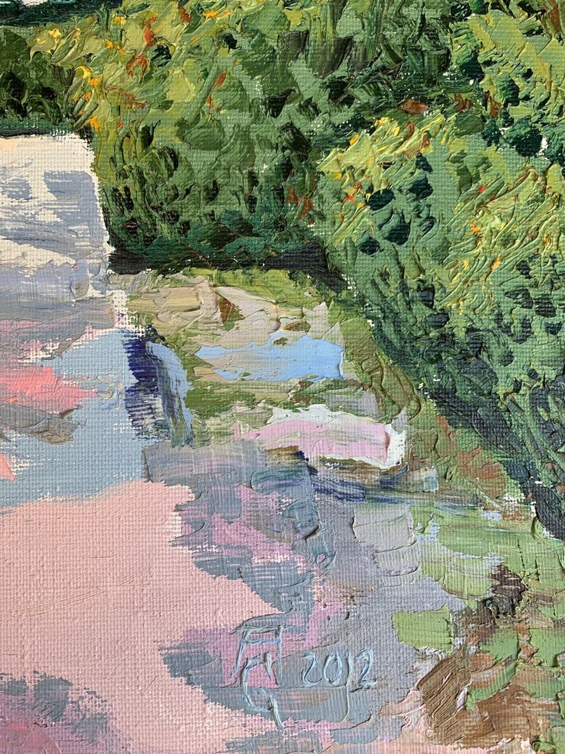 Oil painting Warm day by the river Oleksandr Gukalov - 10