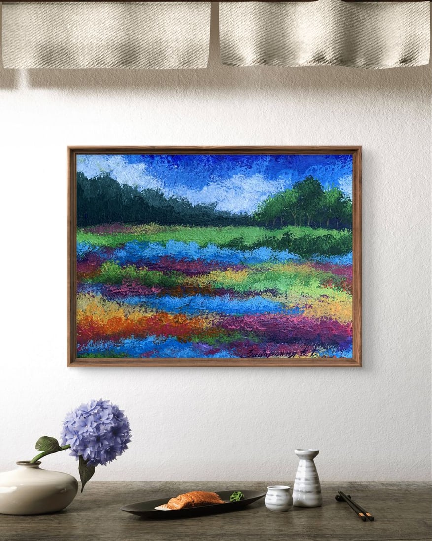 Oil painting Fields of flowers V. Zadorozhnya - 2