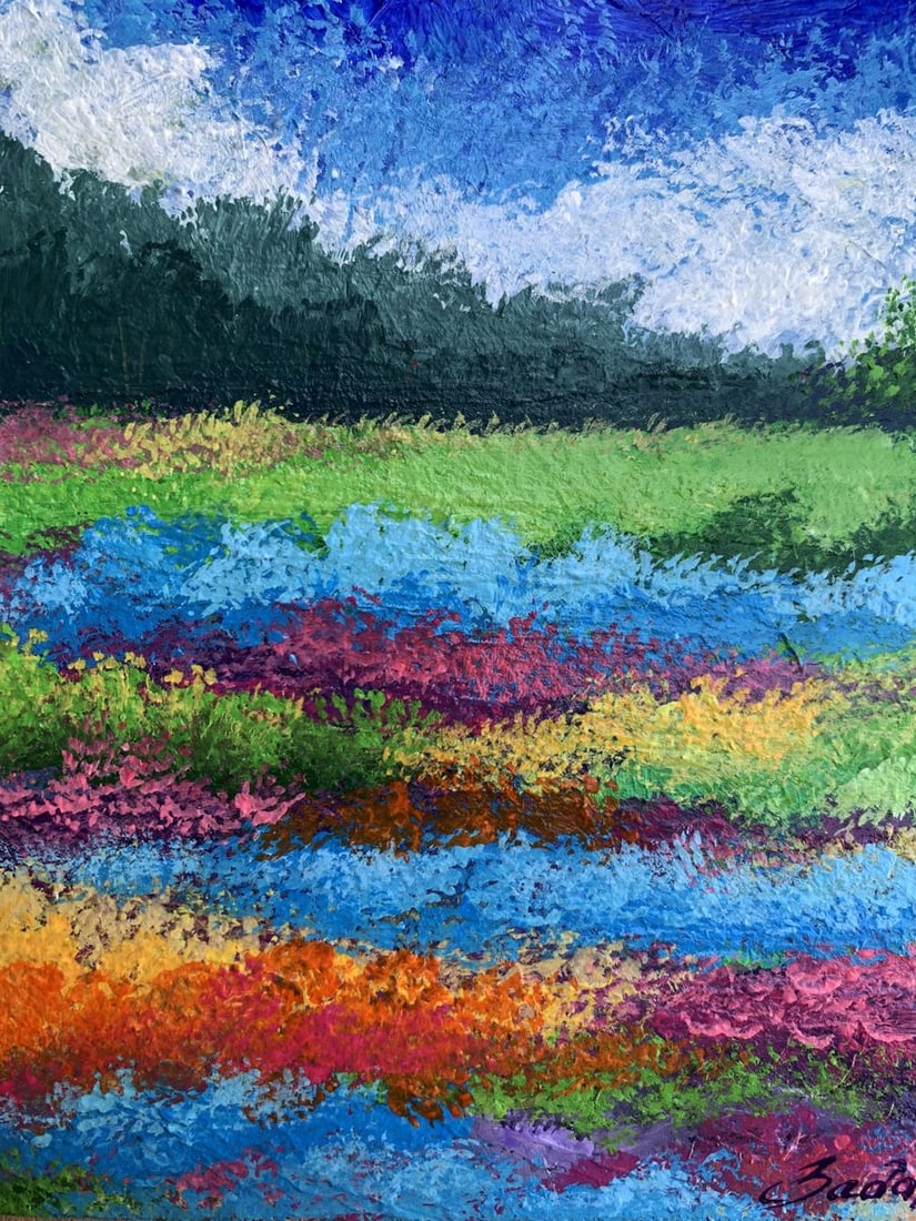 Oil painting Fields of flowers V. Zadorozhnya - 5