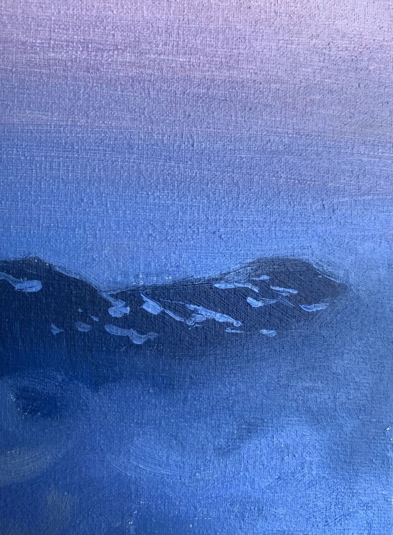 Oil painting Snowy mountains Tatyana Derdey - 11