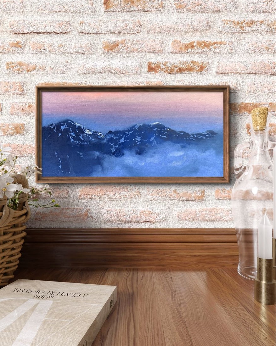 Oil painting Snowy mountains Tatyana Derdey - 3