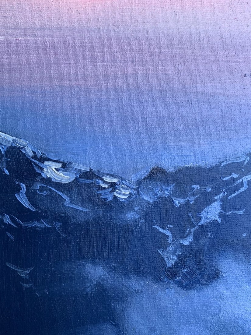 Oil painting Snowy mountains Tatyana Derdey - 5