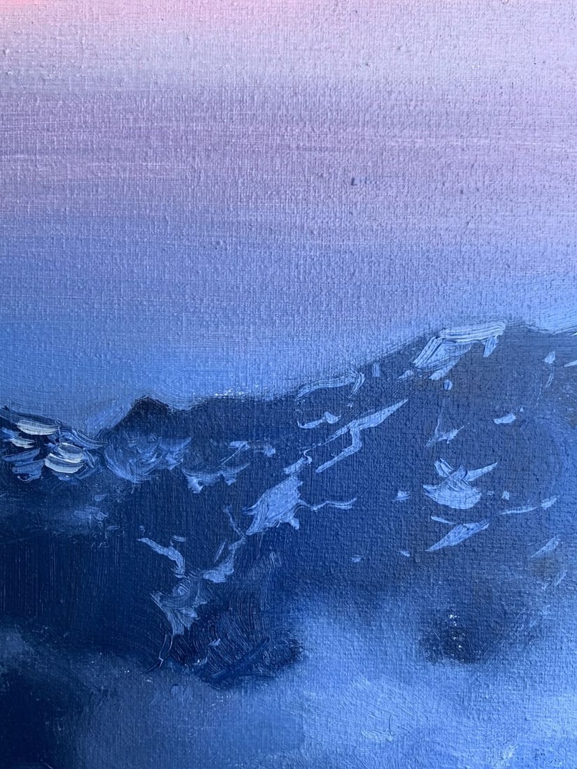 Oil painting Snowy mountains Tatyana Derdey - 6