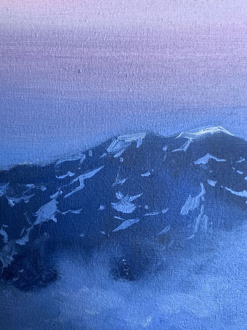 Oil painting Snowy mountains Tatyana Derdey - 7